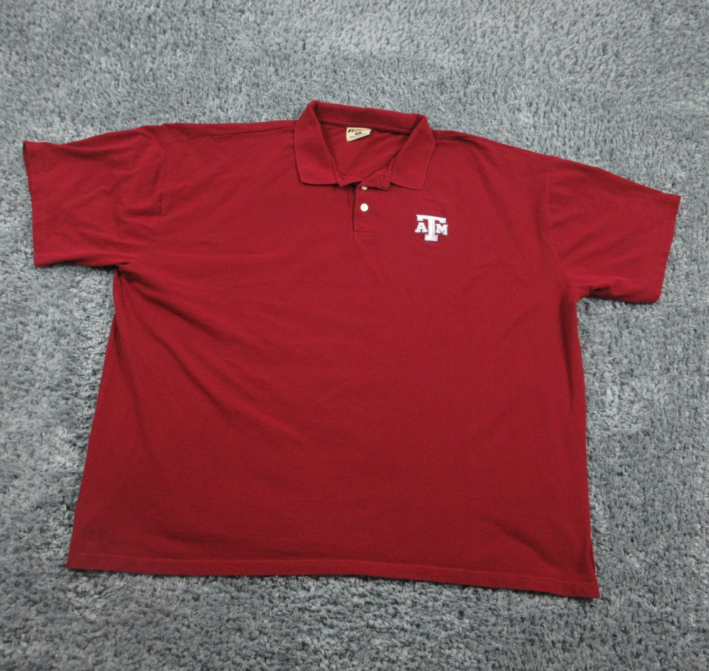 Russell Shirt Mens 5X Red Texas A&M Golf Polo Pullover